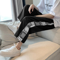 Thin sweatpants womens summer 2021 New straight loose ankle-length pants sub ins tide slim Joker wide leg pants