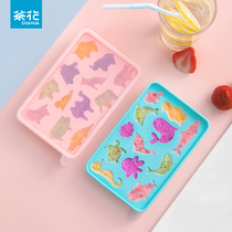 Camellia ice box to make ice cube mold with lid ice box refrigerator frozen ice ice box ice cream popsicle animal ice cube box