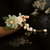 Fairy hairpin Ancient style headdress Hanfu hair ornaments Retro tassels Walk wild hairpin fresh flower haircake