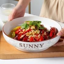 Tauroid fish bowl bowl bowl bowl of fish ceramic household large 9 inch bowl soup bowl soup pot fur meat chip dedicated to meat