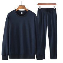 BMW sweater mens 2021 autumn new mens mens round neck long sleeve casual Tide brand large size loose top set