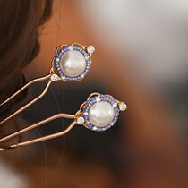 Hairpin hairpin hairpin simple modern Daming girl Hanfu accessories cheongsam ball head hair accessories Mori Department