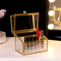 Transparent lipstick storage box 24 grid lipstick box glass box storage box cosmetics lipstick makeup storage box