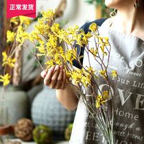 (Mountain Tree) Yellow Natural Art Dry Flowers Original Eco-Home Import Bouquet Pendulum for Filming Props