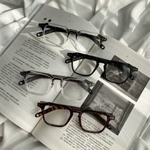 Plain artifact glasses female Net red transparent frame ins Hong Kong wind myopia retro glasses frame female round face