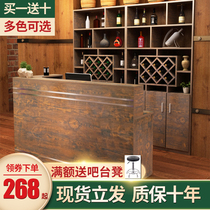 Hotel cashier counter wine cabinet combination restaurant Restaurant Restaurant barbecue one hot pot retro wine display cabinet bar
