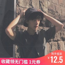 Xiao Zhan same fishermans hat mens Korean version of the Tide brand ins Japanese hip-hop basin hat female solid color sunshade hat Joker