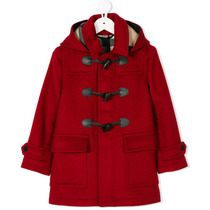 Boys wool woolen woolen coat children autumn and winter cotton thick long coat girl 2021 New British style