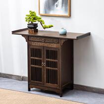 God of wealth table with door home god table for table log color god table decoration economic villa temple Gongtai 4s shop partition