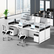 Office furniture combination screen card holder simple modern table and chair 2 4 6 people working space computer staff desk 8