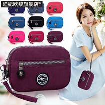New explosive three-layer super large screen mobile phone key hand bag nylon wash cloth multi-layer handbag