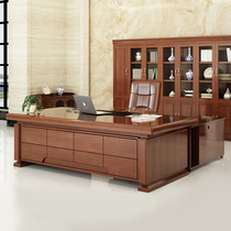 Office Furniture Boss Table Big Bandae Modern Manager Table Roast Lacquer President Table Chairs Combined Atmospheric Desks 87