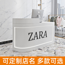 Bar counter Front desk Cashier shop Small counter Commercial simple modern womens clothing store Barber beauty salon with corner