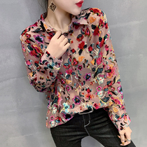Europe Station 2020 Spring Autumn Dress New Crumbled Shirt Woman Long Sleeve Design Comfort 100 hitch Collar Shirt Jacket