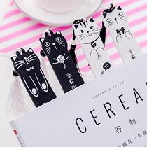 Bookmark creative pupils wooden hipster cute kitten Chinese style tassel students with gifts