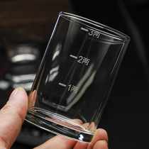 6 with graduated three or two white glasses imported glass glass glass glass cup home large white glass set