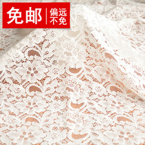 White lace fabric diy handmade dress dress jumpsuit openwork fabric background tablecloth