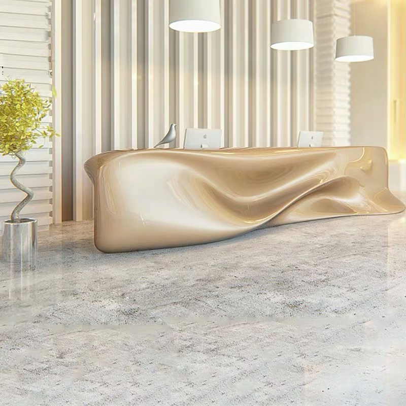 FRP Alien Front Desk Corporation reception desk Beauty Guang Creative Bar Hotel Paint and Chen