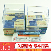 Rich and strong transparent business card box one couplet two double triple file business card holder card box office business card holder