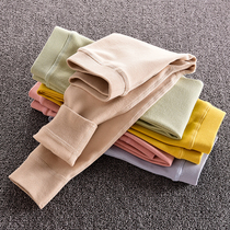 Baby velvet cotton trousers pure cotton single middle child pajama pants boneless sewn seamless Spring and Autumn wear 3 years old