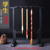 Student brush holder pen hanging 5 needles 10 hanging imitation black wood plastic pen hanging writing room calligraphy ornaments supplies than you rice