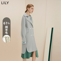 (cici supermodel collaboration series)LILYs new womens wool coat loose wool coat