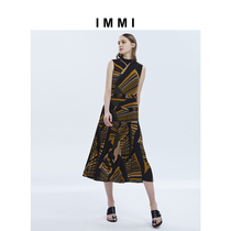 (Designer brand IMMI)Geometric printed Sleeveless dress 171DS028X