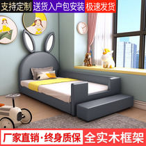 Childrens bed Mickey stitching large bed widening bed sub-bed artifact side bed boy crib with guardrail single cot