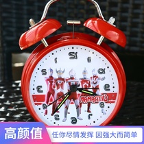 Primary school alarm girl cartoon alarm clock Students use childrens special boys to get up Ultraman to learn