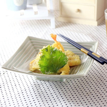 Spot Japanese original imported Zakka Japanese hipster green glaze series dish salad bowl irregular soup bowl