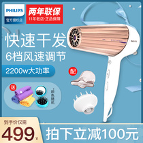 Philips hair dryer Household negative ion hair care high-power hot and cold air dryer Official flagship store HP8280