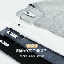 Hanska Summer Crewneck T-Shirt Leg shirt mens embroidery short sleeves junior new versatile T-shirt tops for men