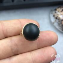 Private jewellery Customized 9k14k18k gold ring sandblasted effect can come with stone inlay to process emerald jade