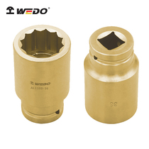 WEDO dimensions AL110D aluminium bronze explosion protection deepened pneumatic sleeve head 3 4  square sleeve without spark tool