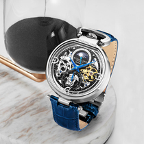 STUHRLING ORIGINAL WATCH 889 01 HOLLOW DOUBLE TIME ZONE AUTOMATIC MECHANICAL mens WATCH