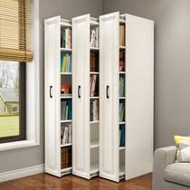Study removable push-pull narrow bookcase drawer type invisible bookcase rack combination custom side open cabinet