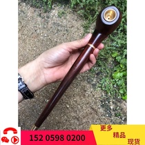 Pipe Indian small leaf red sandalwood old material long rod pipe cigarette mouth high oil dense black material no match