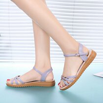 Sandals women 2020 Summer new flat womens shoes ox soles open toe low heel comfortable non-slip pregnant womens shoes mother