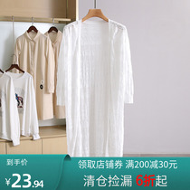 Promotional price 39 9 Three series of fashionable thin knitted cardigan coat shopping mall counter withdrawal womens clothing 21 spring and summer