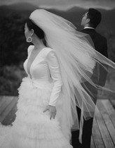 Light Through Korea Yarn Vegan Yarn Multilayer Fluffy Head Yarn Wedding Brigade Photo Accessories Photographic Makeup Styling Accessories Headwear