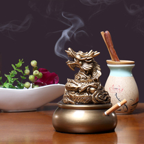 Ashtray with lid household living room creative personality trend office Chinese large anti-flying decorative ashtray