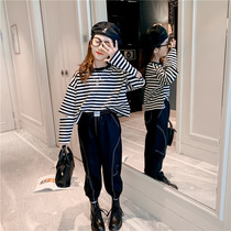 Girl set autumn 2021 new children Foreign style Net Red childrens clothing autumn girl clothes fashionable two-piece tide