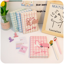  Cute girl heart magnetic buckle book Small fresh color page hand account book Simple ins wind net red student hand account diary