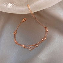 Rose Golden Girl Girlfriends Chainly Chain Ins Small Crowddesign Retro Light Extravagant Advanced Sensual Jewelry Handdecorated Ancient Rija