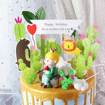 Bake cake decoration cactus summer theme cake decoration plug-in hipster dessert table dress