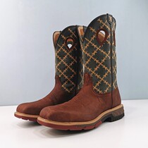 New big steel head knight boots Cowboy boots cowhide riding boots sleeve motorcycle boots work shoes 41 43 47