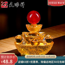 Crystal Yuanbaoshan tomb burial materials Cemetery burial k9 Crystal gold ingot white funeral supplies