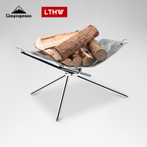 Coleman outdoor bonfire rack portable stainless steel furnace folding self-driving camping carbon fire heating stove flame mountain burning frame