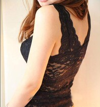 Foreign trade original single day single perspective transparent full lace no rims Sleep bra cover bra underwear vest one