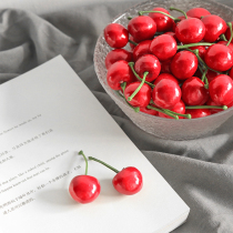 Emulated cherry pendulum pieces Taobao photo Props Gourmet Fruit Photography Background Pendulum Flapping the Inwind Decorative Car